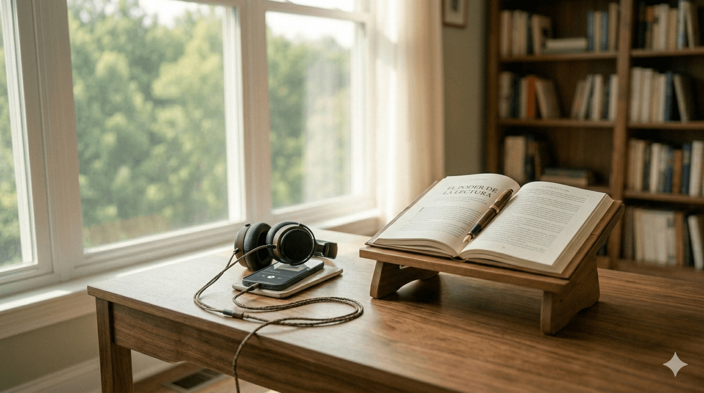 Imagen destacada de Lectura fisica vs audiolibros